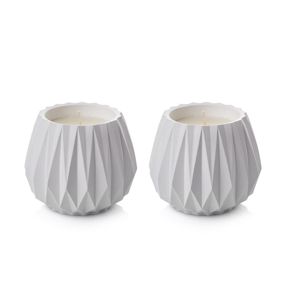 Set de bougies Premeda 2 pièces - Blanc