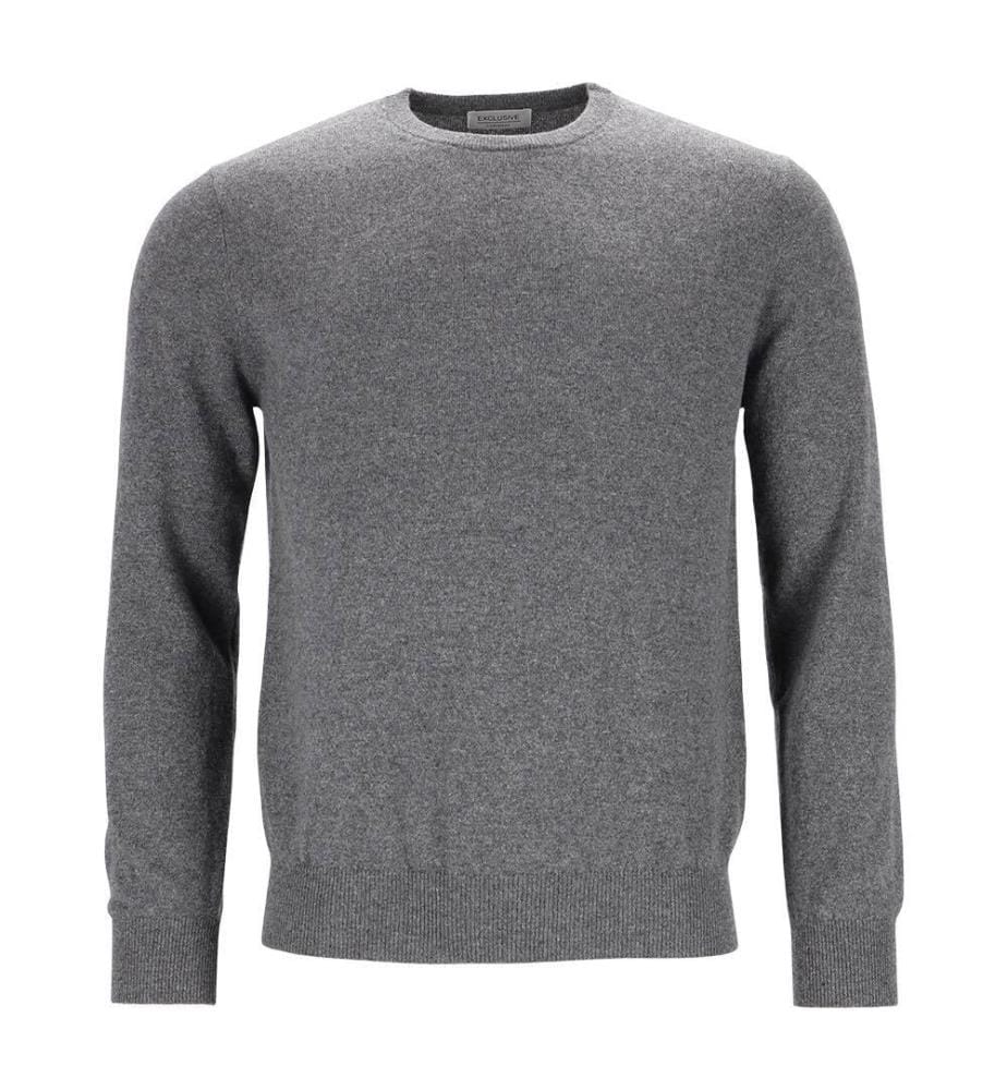 Pull Col Rond pour Homme en Cachemire - Gris