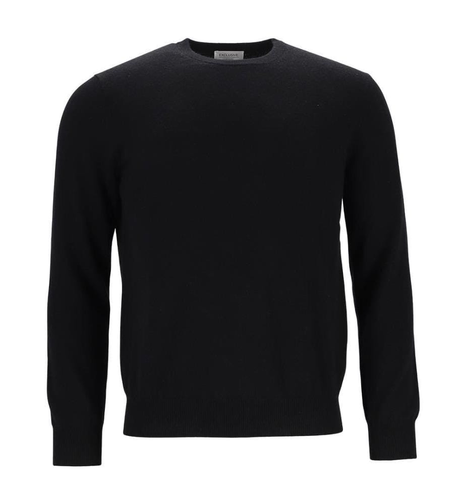 Pull Col Rond pour Homme en Cachemire - Noir