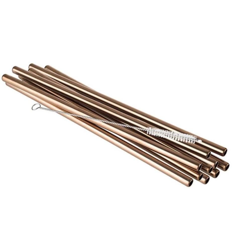 APS - Paille Lot de 11, 21.5 cm, look cuivre