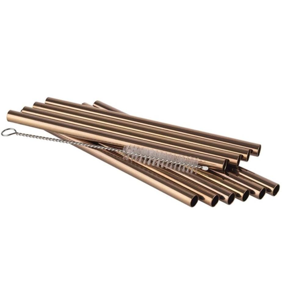 APS - Paille Lot de 11, 15 cm, look cuivre