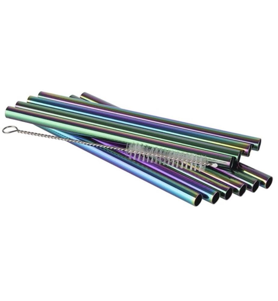 APS - Paille Lot de 11, 15 cm, arc-en-ciel