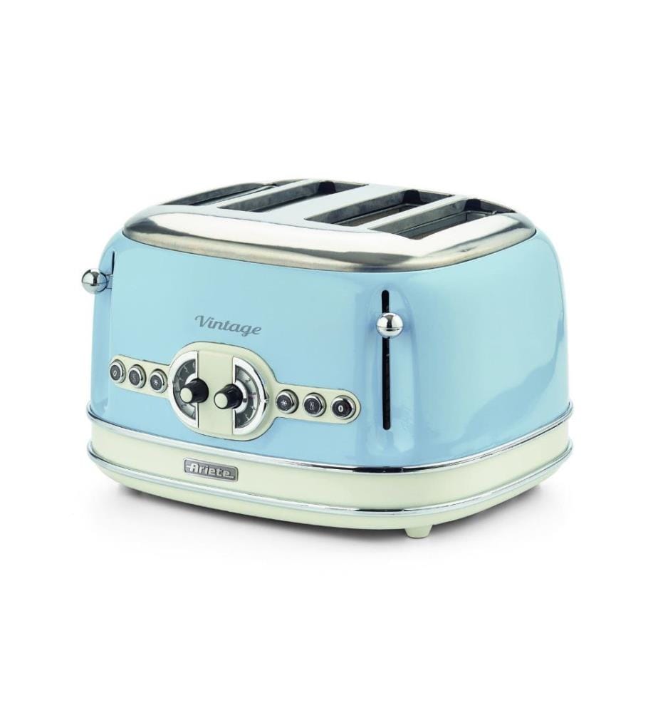 Grille-pain - Vintage - 4 fentes Bleu, sans pinces