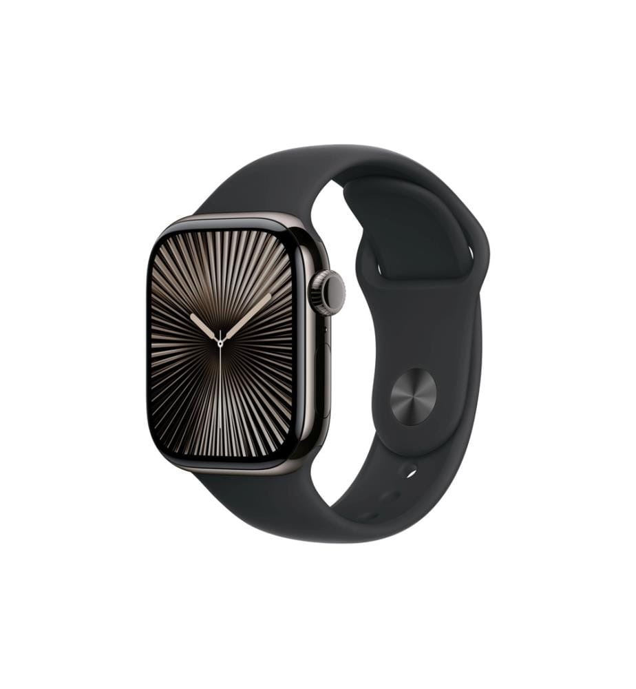APPLE - Watch Series 10 42 mm LTE Titanium Jet Black Sport M/L