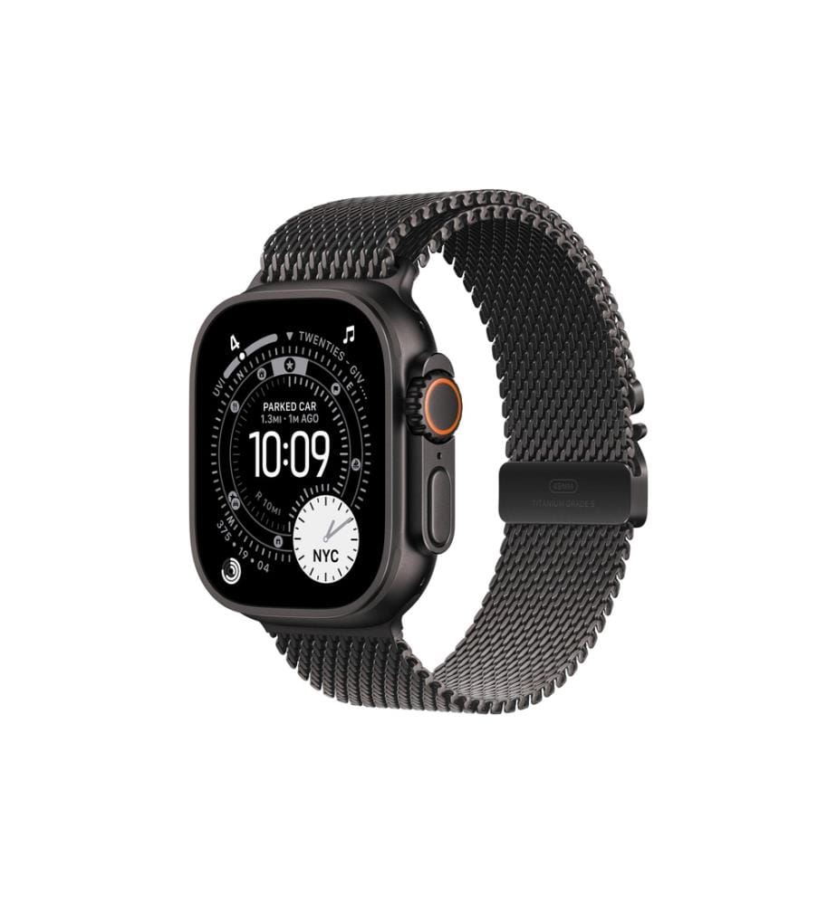 APPLE - Watch Ultra 3 Black Titanium Milanese Loop S