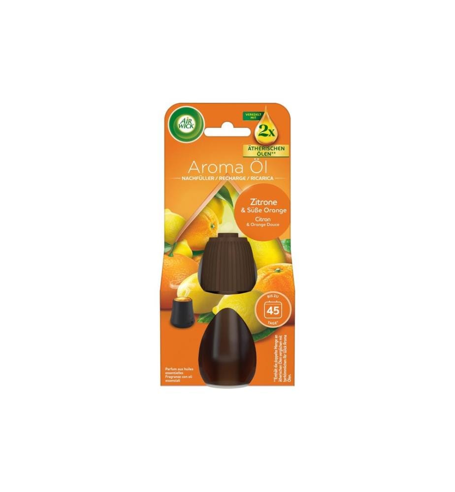Air Wick - Diffuseur de parfum Huile aromatique Citron et orange douce 20 ml