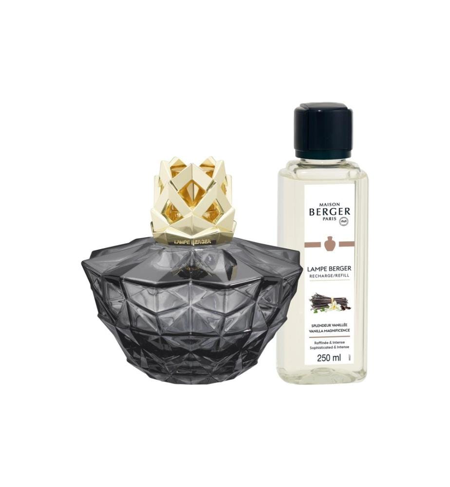 MAISON BERGER - Lampe aromatique Set Splendeur Vanillée 250 ml, Noir