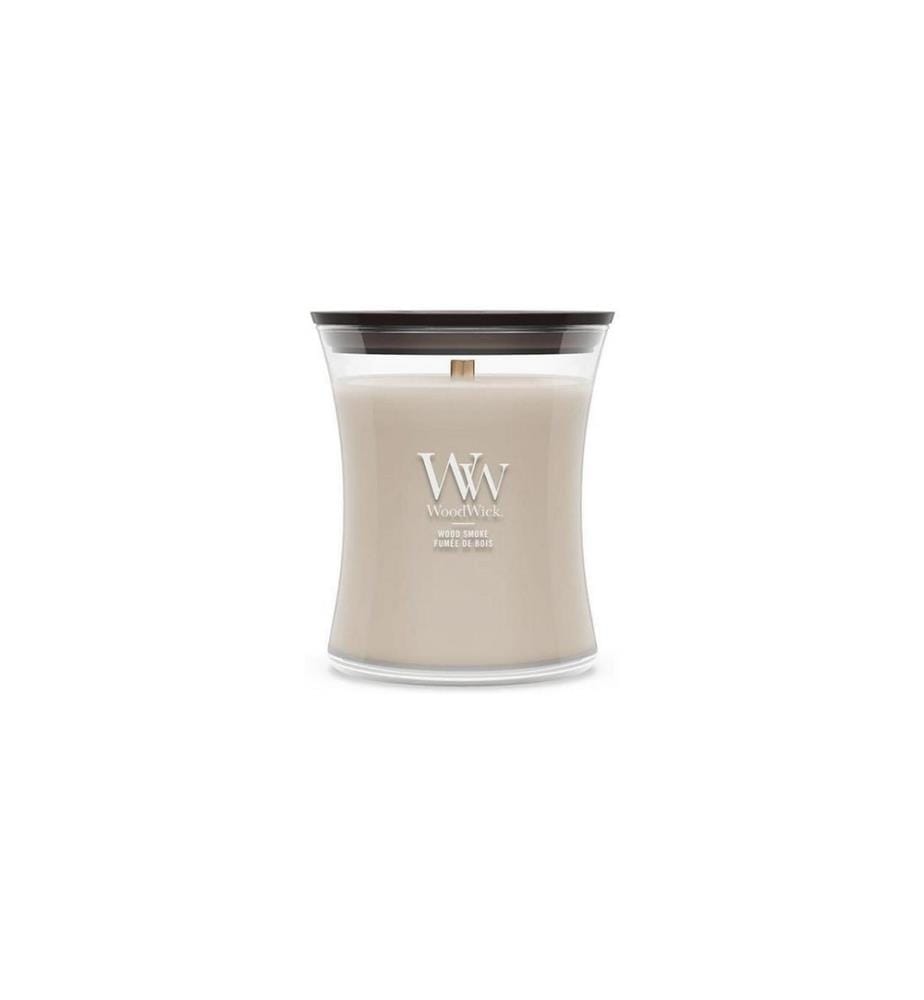Woodwick - Bougie parfumée Wood Smoke Medium Jar