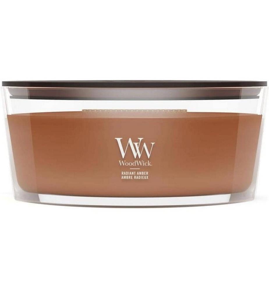 Woodwick - Bougie parfumée Radiant Amber Ellipse