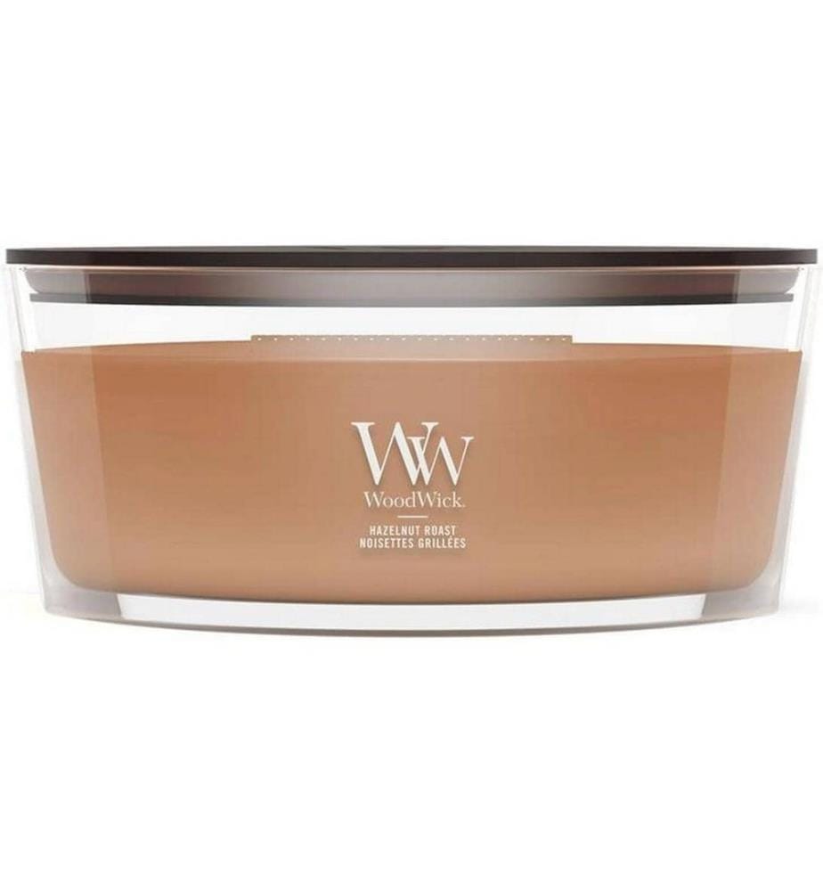 Woodwick - Bougie parfumée Hazelnut Roast Ellipse