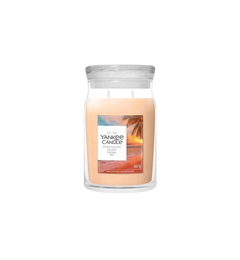 YANKEE CANDLE - Signature Bougie parfumée Eclat Sable Rose Signature Large Jar
