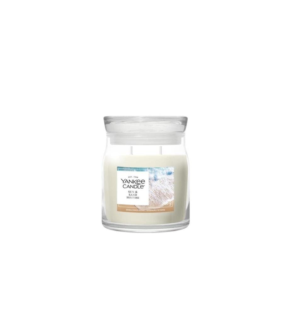 YANKEE CANDLE - Signature Bougie parfumée Sun & Sand Signature Medium Jar