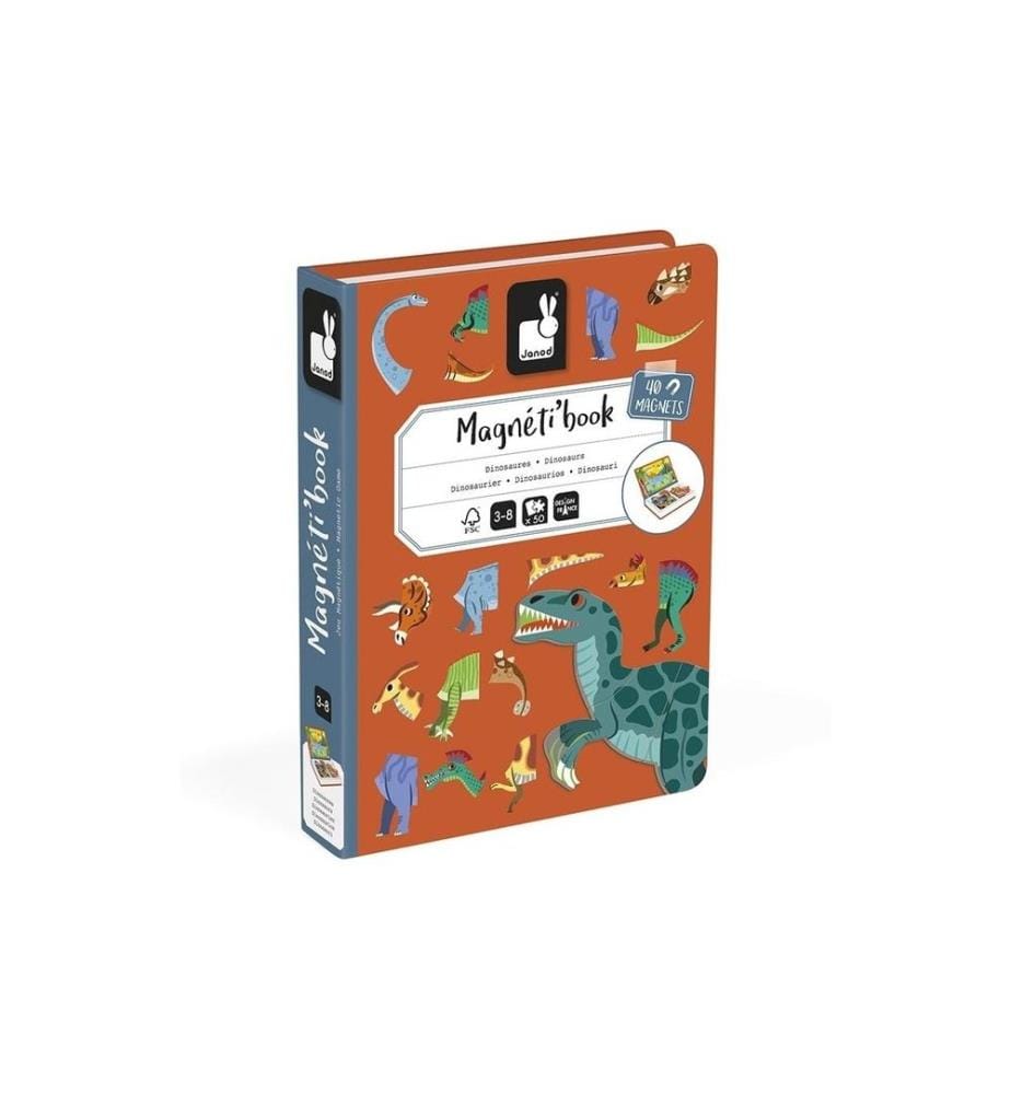 JANOD - Jouets doccupation Livre magnétique dinosaures