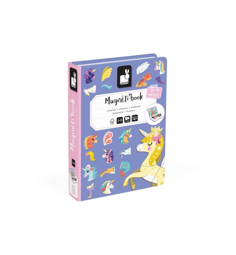 JANOD - Jouets doccupation Livre magnétique Licorne