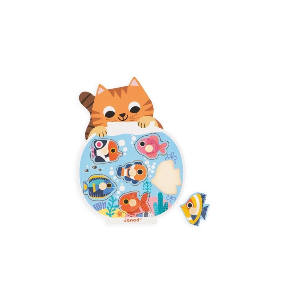JANOD - Puzzle en bois Aquarium 6 pièces
