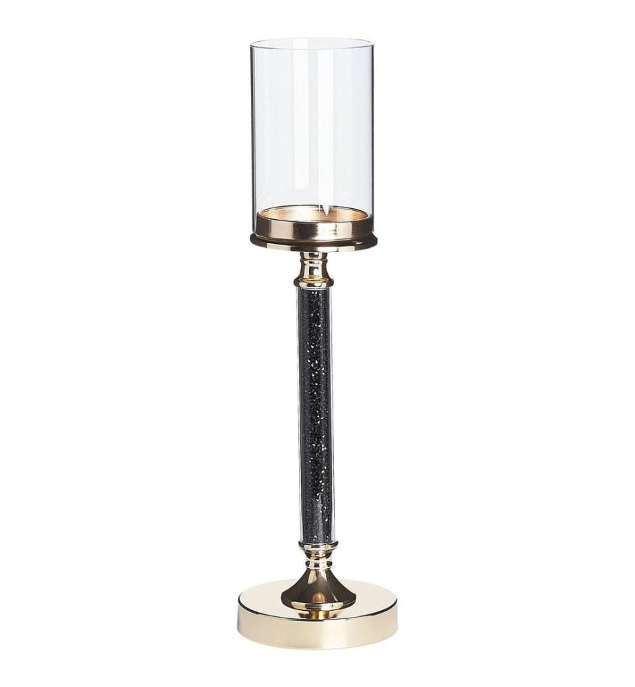 Bougeoir ABBEVILLE Verre 48 cm Noir