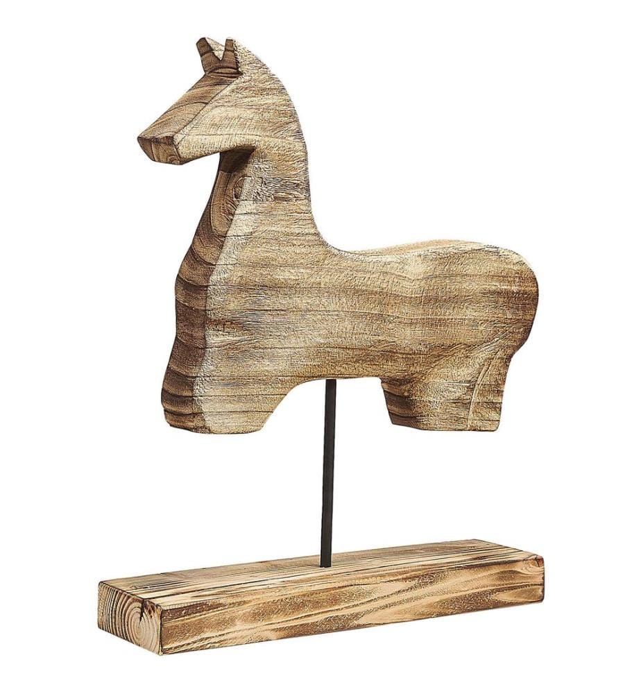 Accessoire Décoratif Cheval COLIMA Bois de paulownia Marron clair