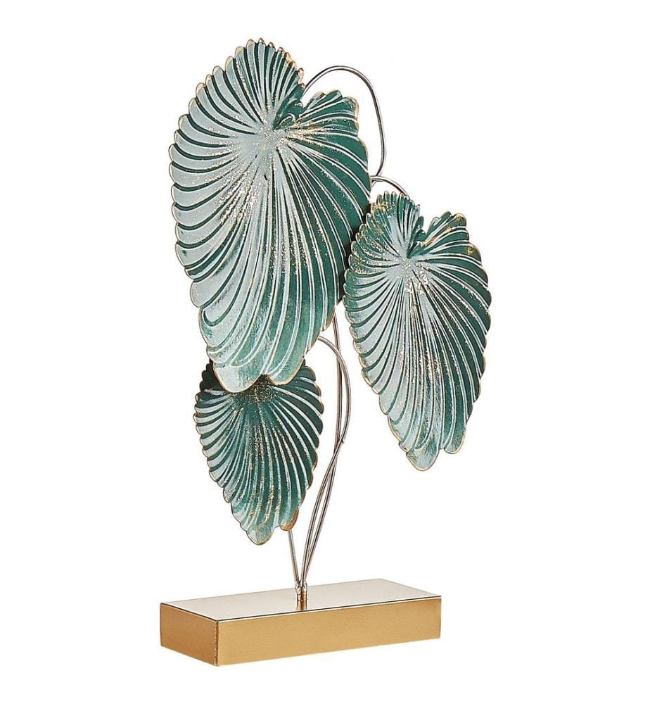 Accessoire Décoratif Feuille SODIUM Métal Bleu paon