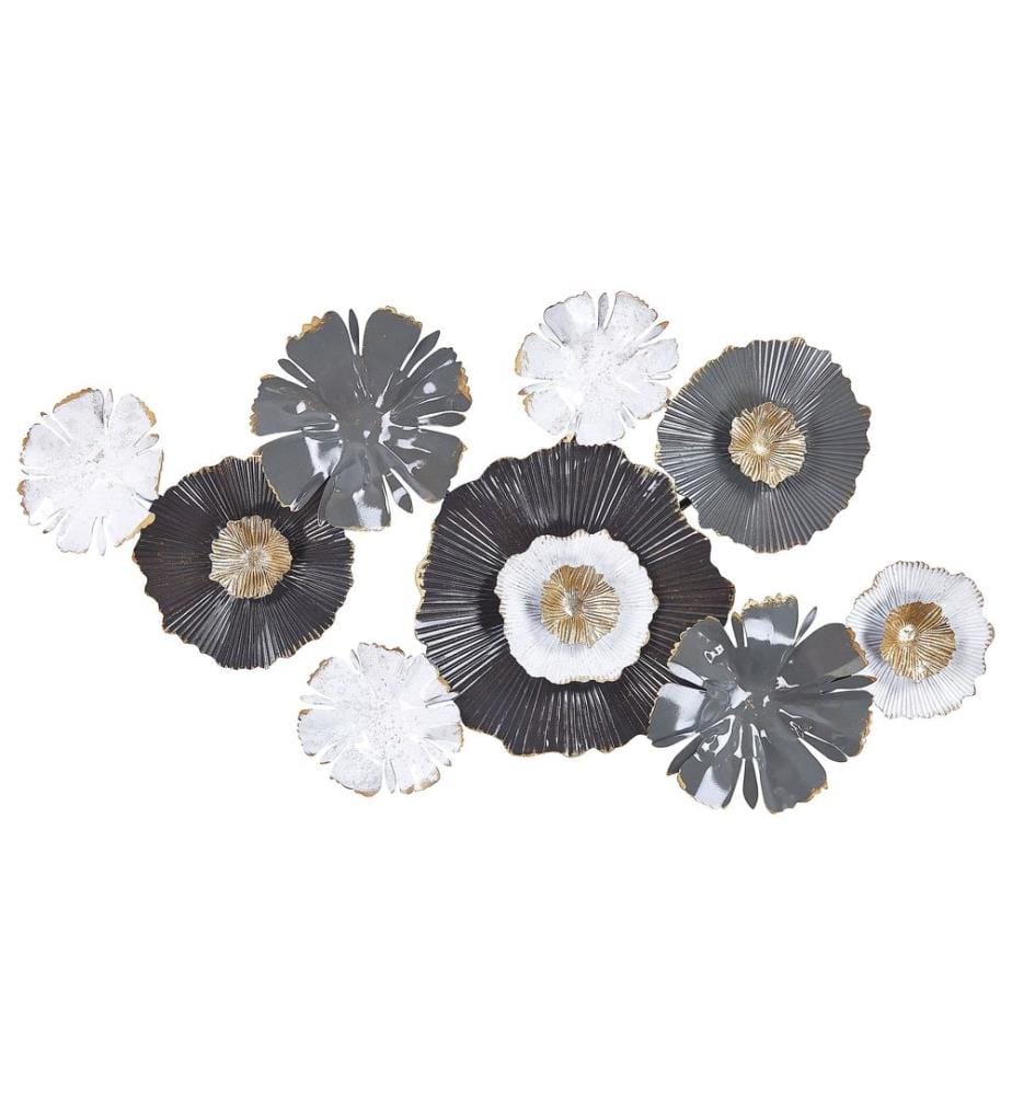 Décoration murale Fleur POTASSIUM Métal 49 cm Gris
