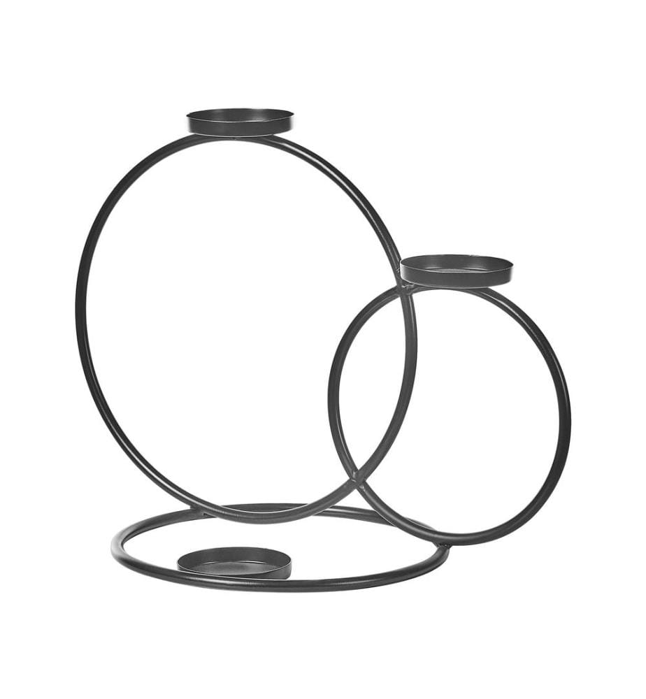 Bougeoir CAKUNG Métal 33 cm Noir