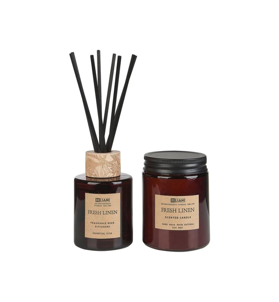 Bougie parfumée avec diffuseur DARK ELEGANCE 9 cm Marron