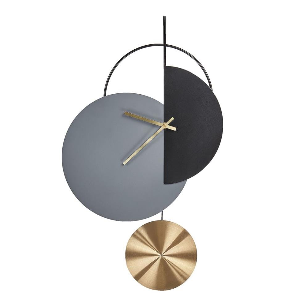 Horloge murale NENDAZ 32 cm Métal Gris
