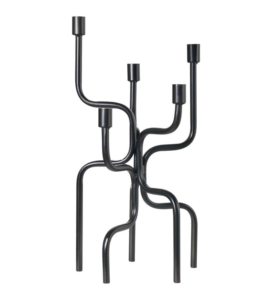 Bougeoir PORRTELA Métal 50 cm Noir