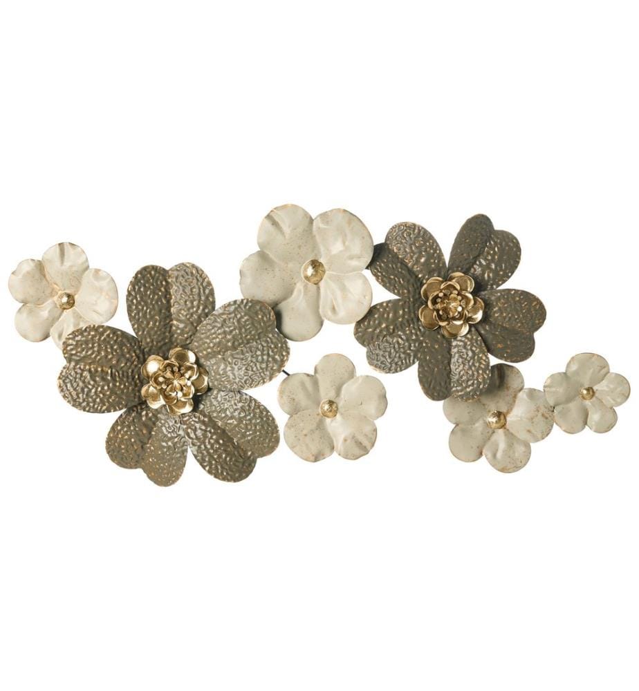 Décoration murale Fleur LANTHANUM Métal 52 cm Beige