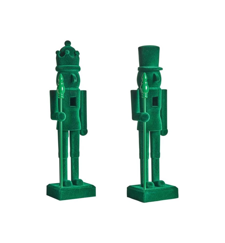 Lot de 2 figurines FLATEY Casse-noisette 40 cm Vert