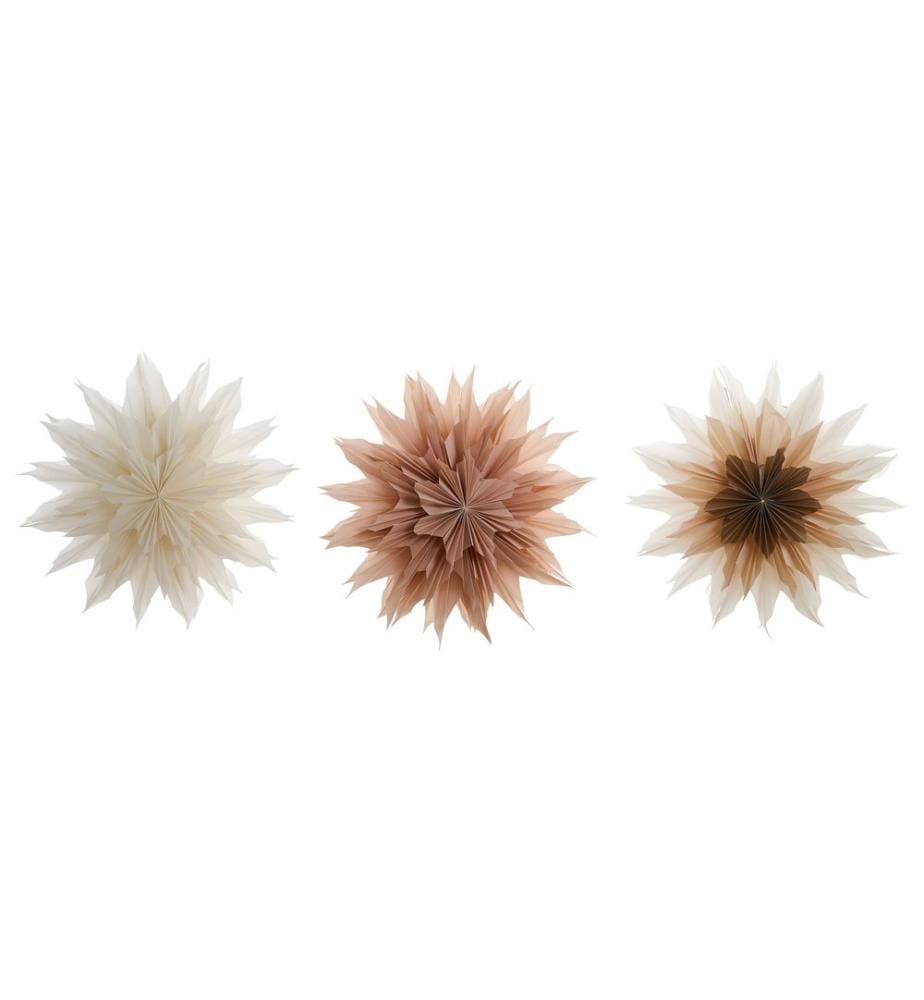 Lot de 3 décorations suspendues LED FORSAN Étoile 41 cm Multicolore