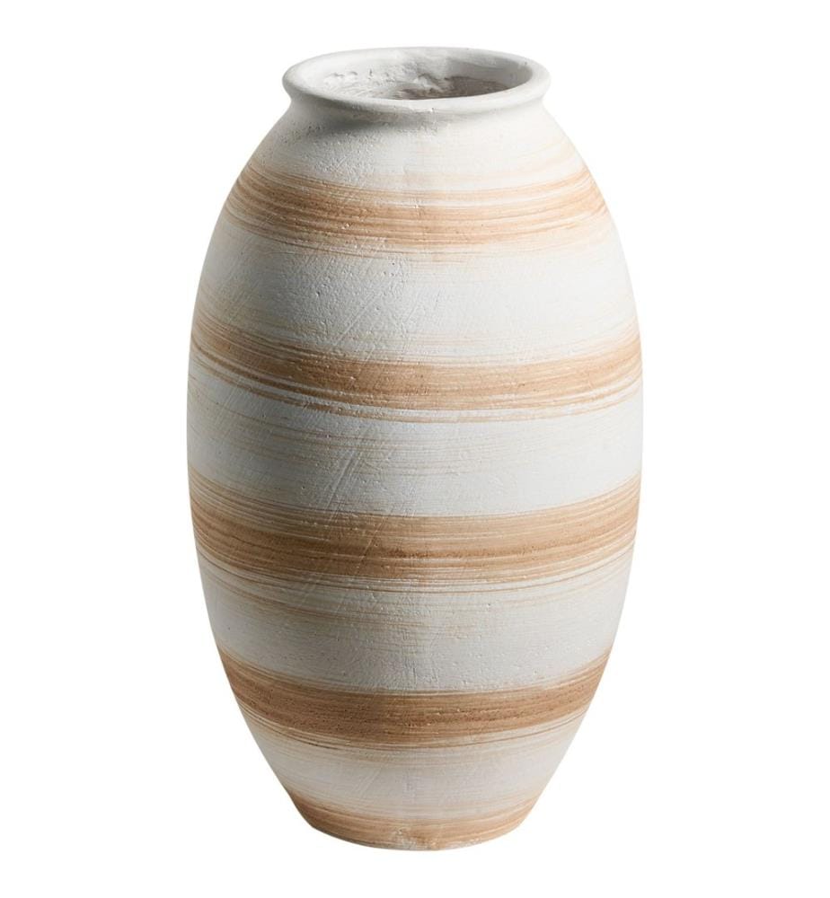 Vase à fleurs ZERVATA 42 cm Blanc cassé