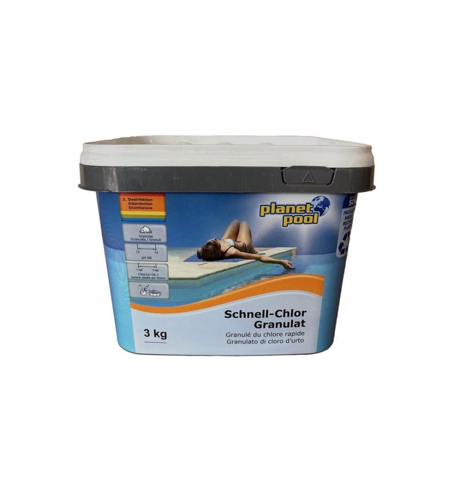 Planet Pool - Chlore rapide en granulés 3 kg