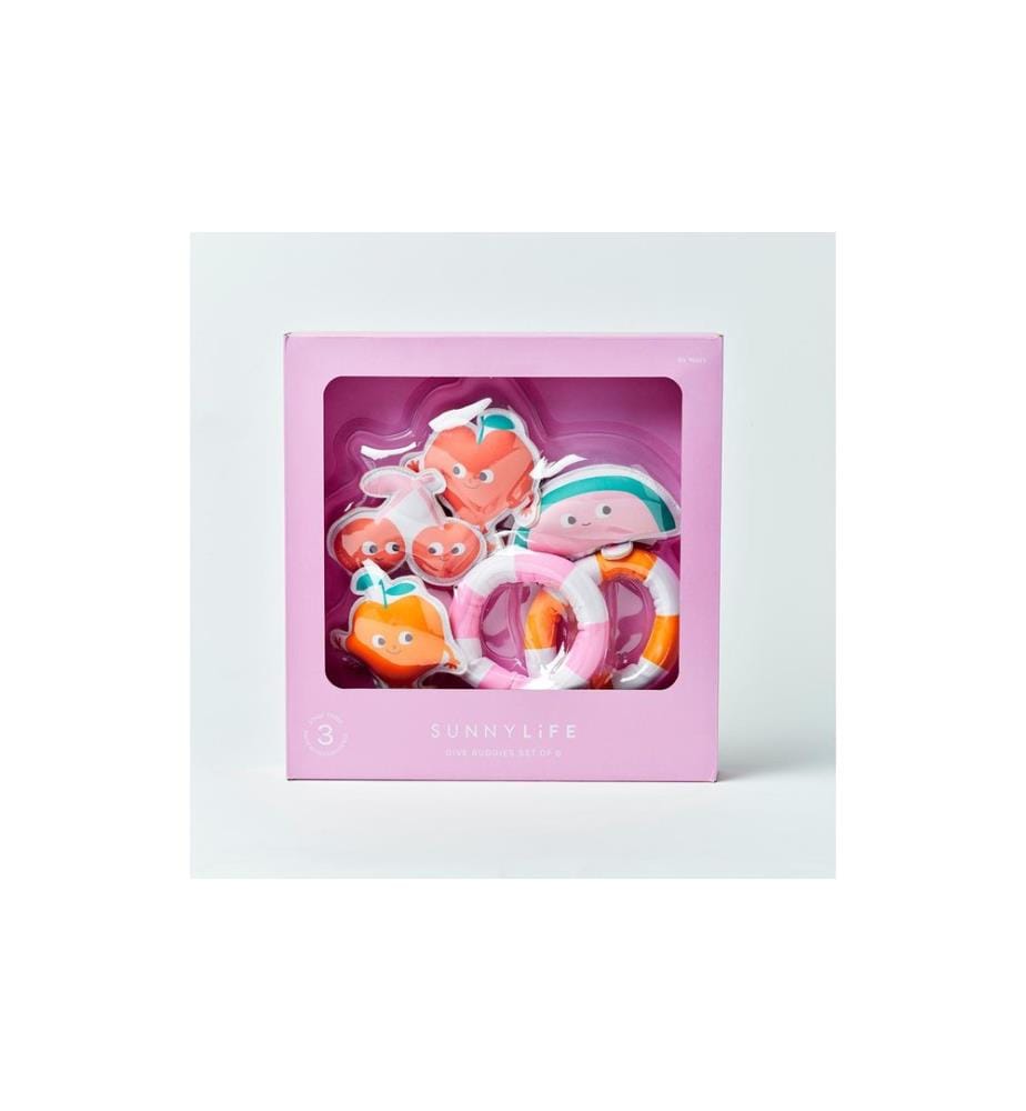 Sunnylife Dive Buddies Poppy the Peach, lot de 6