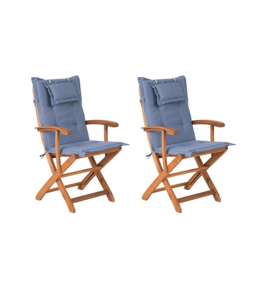 Chaise de jardin MAUI Acacia Bleu