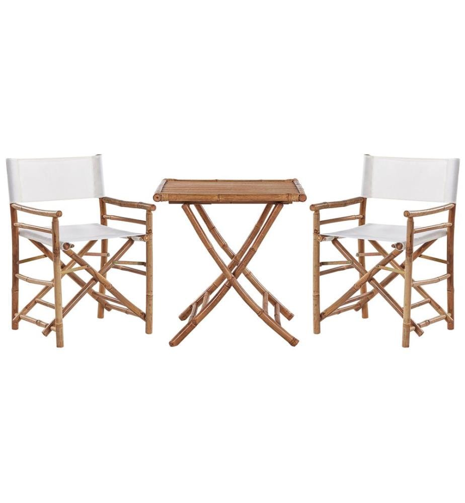 Ensemble bistrot Pliant MOLISE Bambou Marron