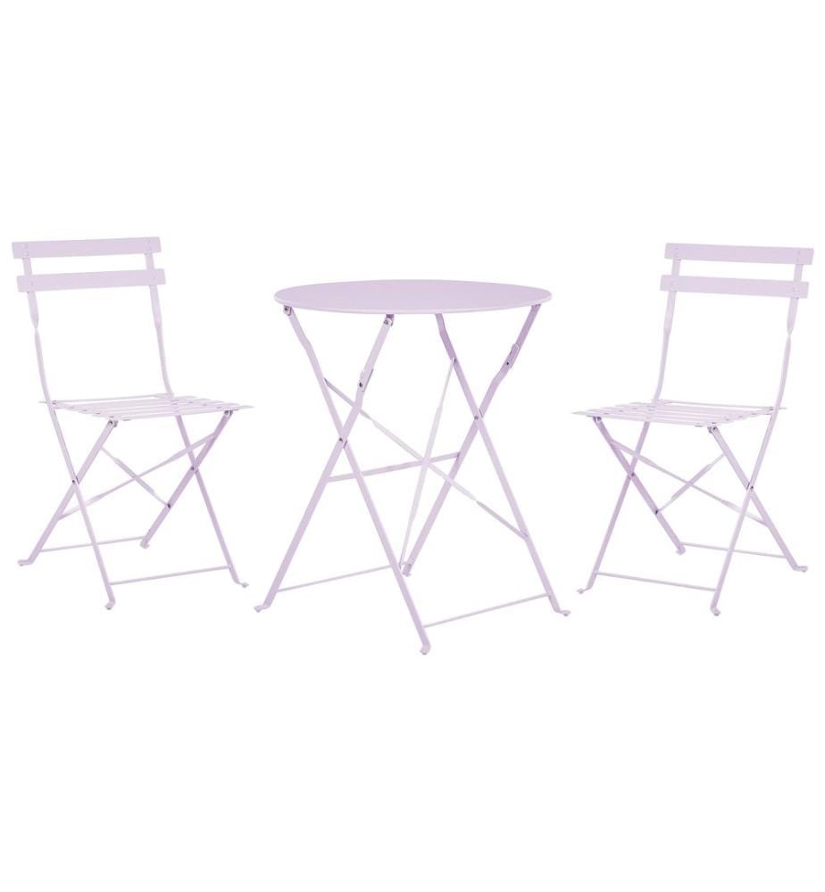 Ensemble bistrot Pliant FIORI Métal Violet