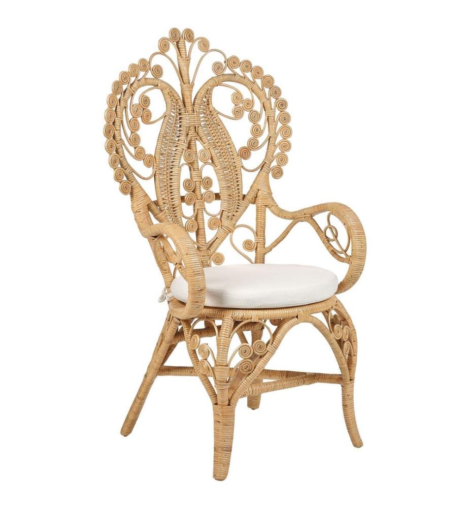 Chaise paon CARRARA Rotin Naturel