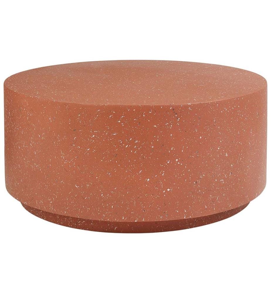 Table basse TREZZO 90 cm 90 cm Effet terrasse Terrazzo rouge