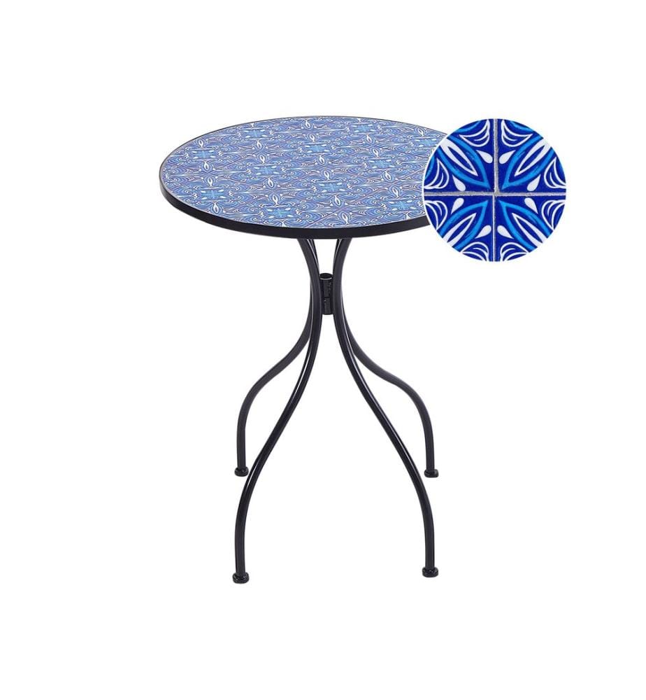 Table bistrot CIGLIANO 60 cm 60 cm Métal Noir
