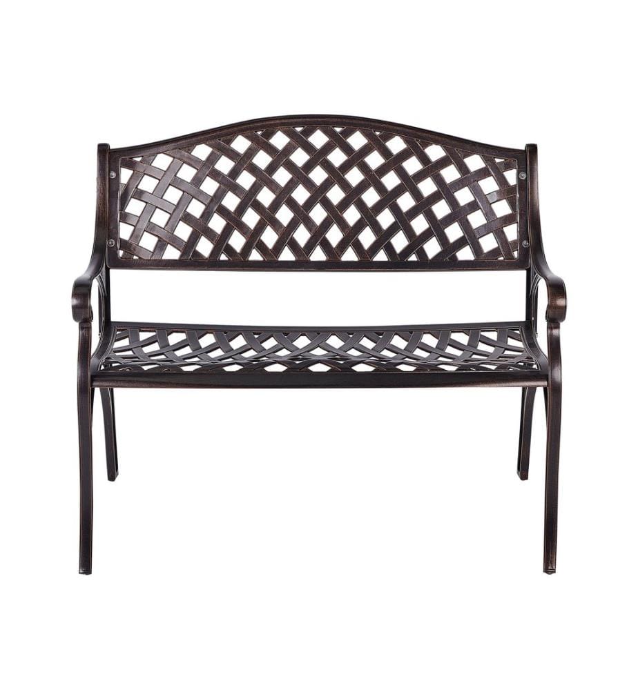 Banc de jardin STAGGIA 104 cm Métal Marron
