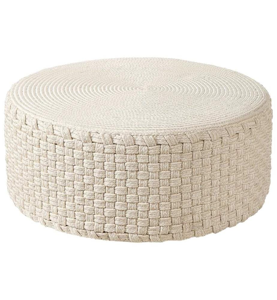 Pouf de jardin ? 70 cm beige clair MITHI