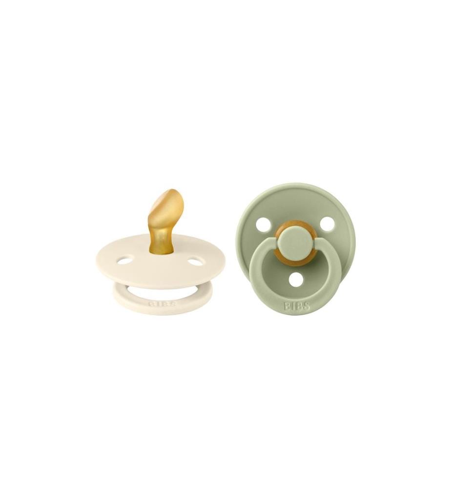 Bibs - Tétines latex anatomique set de 2 Ivory/Sage Green 0-6 mois