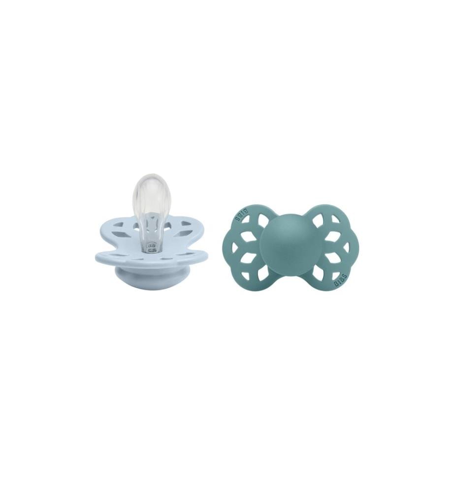 Bibs - Tétines symétrique Set de 2 Babyblue/Island Sea 0-6 mois