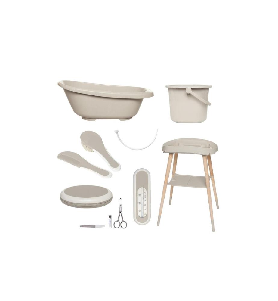ZEWI bébé-jou Baignoire pour bébé Sense 7 pièces, Taupe