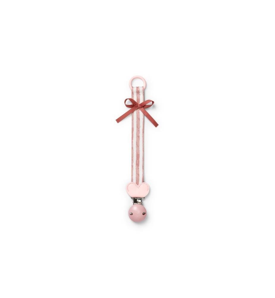 ELODIE Attache-sucette Candy Stripes Polyester, silicone, acier inoxydable, bois