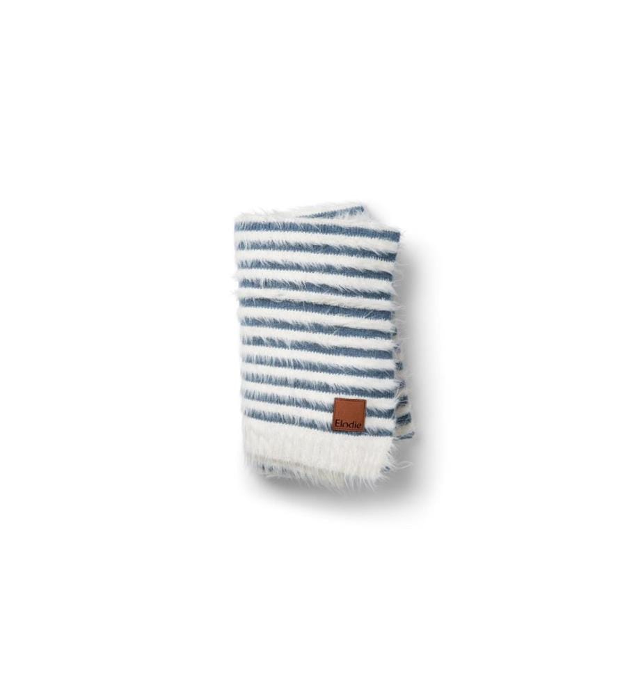 ELODIE Couverture pour bébé Furry Knit Berry Blue Berry Blue
