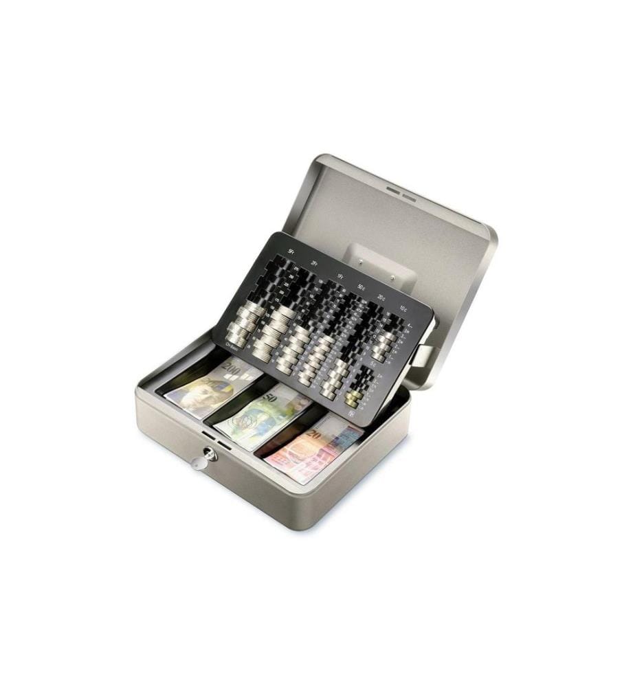 ROBERT RIEFFEL - Caisse à monnaie Moneta-Basic-Ch 30 x 24.2x 10.6 cm, Gris