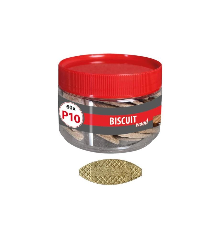 TOX-DÜBEL - Chevilles plates en bois Biscuit Wood P10, 60 Pièce/s