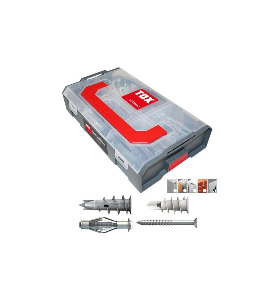 TOX-DÜBEL - Chevilles Assortiment L-Boxx Mini Indoor, 120 Pièce/s