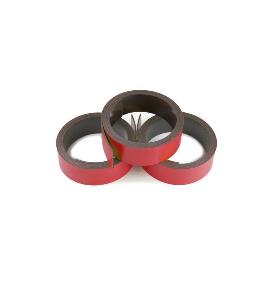 SUPERMAGNETE - Bande magnétique 20 mm x 1 m, rouge